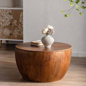 Vintage Style Bucket Shaped Coffee Table-1