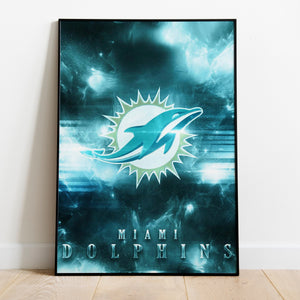 Miami Dolphins Logo Premium Poster - Team Spirit Store USA 