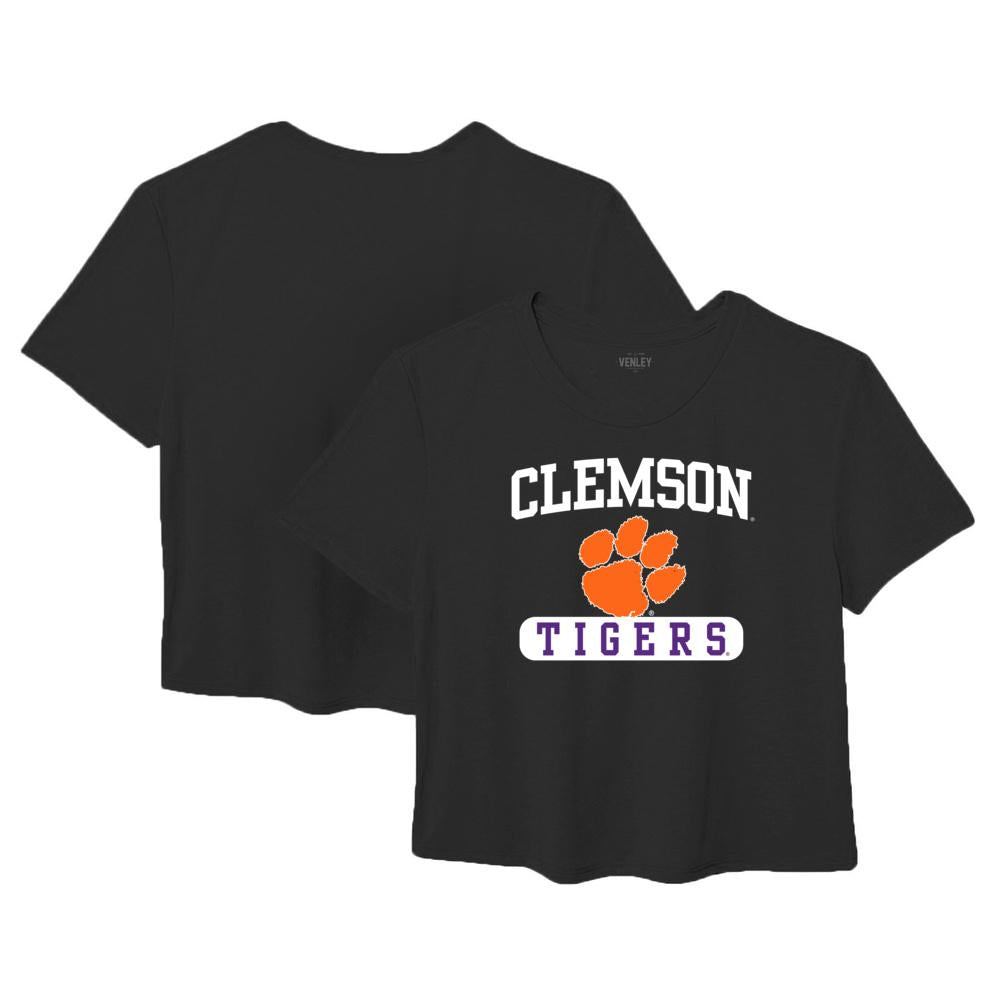 Official NCAA Clemson University Tigers clemson005 Womens Ideal Crop T-Shirt - Team Spirit Store USA 
