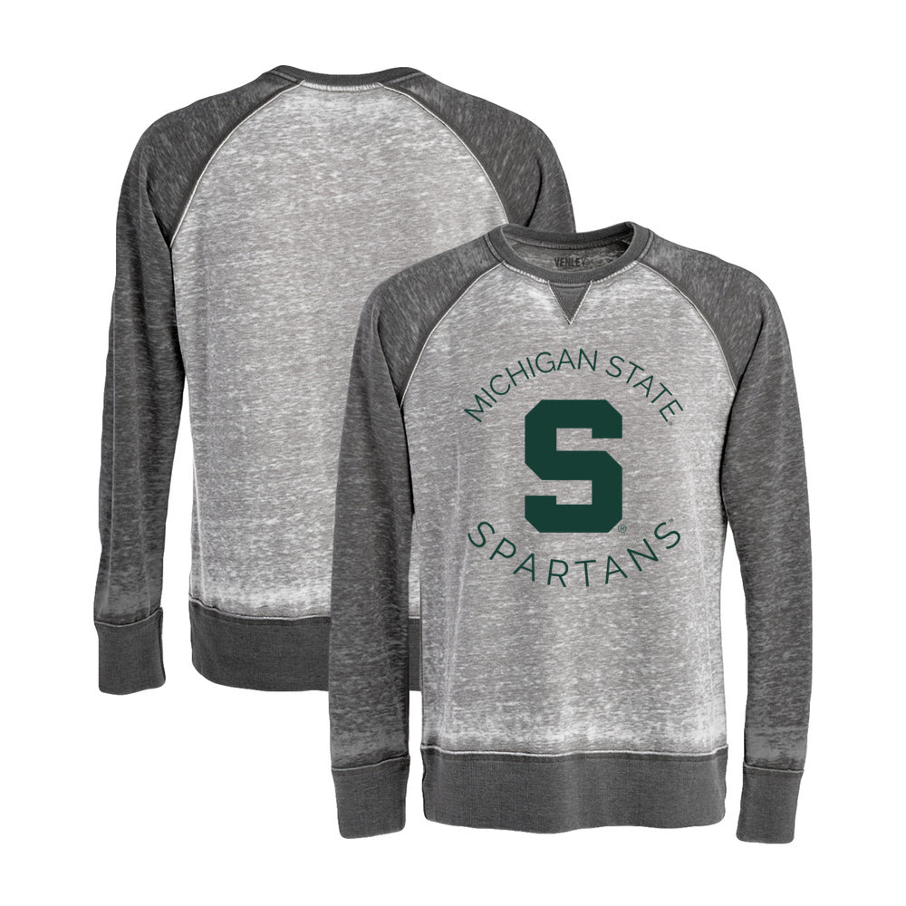 Michigan State Spartans Women's Zen Burnout Wash Sweatshirt - Team Spirit Store USA 
