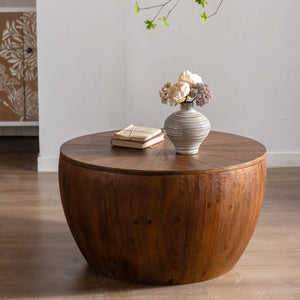 Vintage Style Bucket Shaped Coffee Table-7