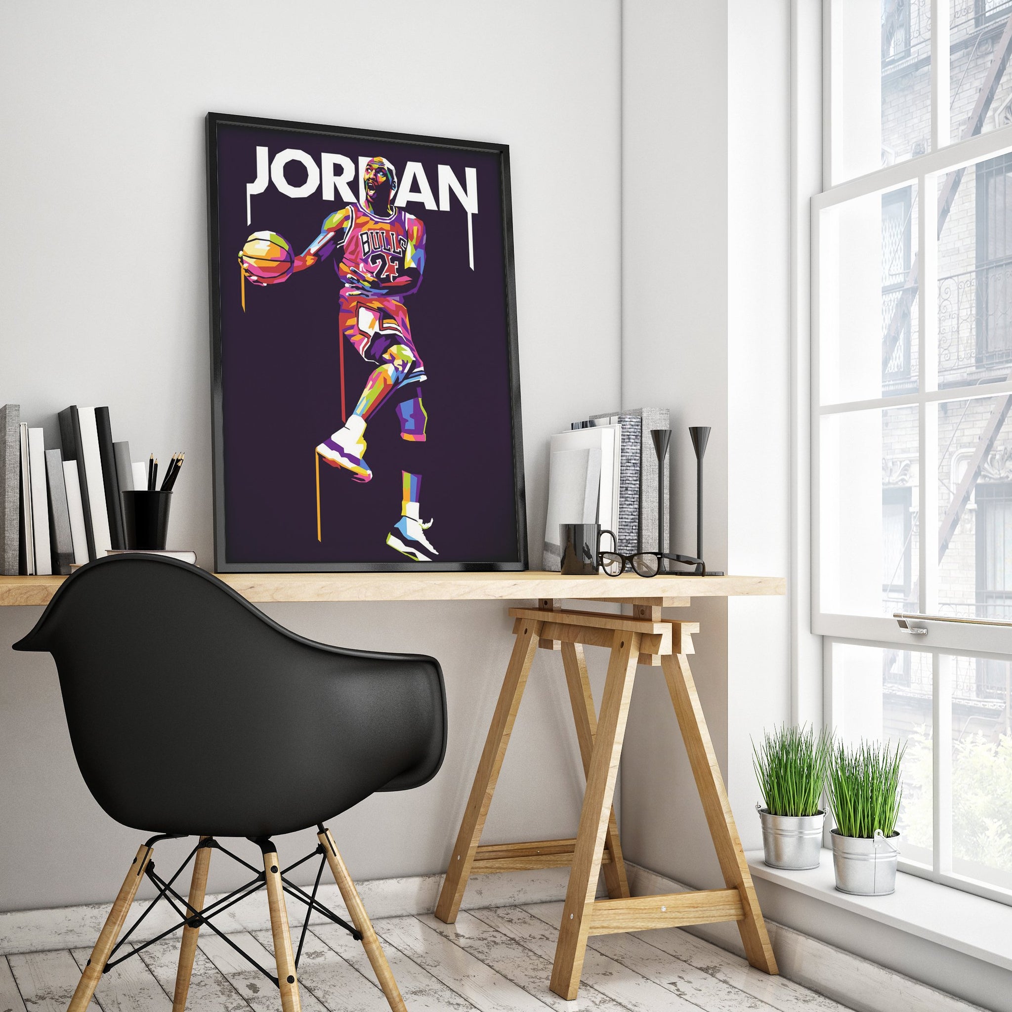 Chicago Bulls Michael Jordan Air Premium Poster - Team Spirit Store USA 