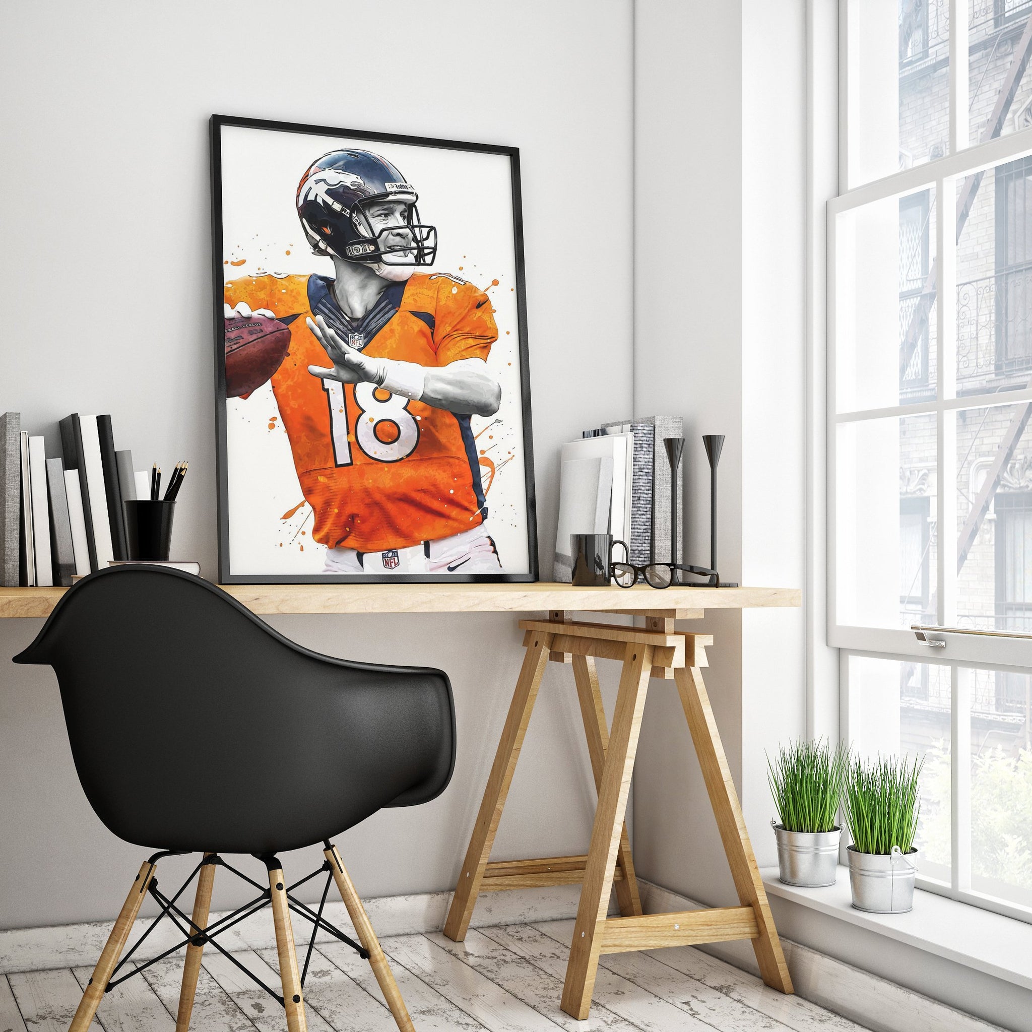 Denver Broncos Peyton Manning MVP Premium Poster - Team Spirit Store USA 