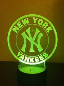 New York Yankees LED Desktop Lamp | Color Changing | Remote Included | Perfect-1