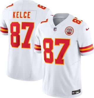 Travis Kelce Nike Kansas City Chiefs Mens White Road Limited Football Jersey-0
