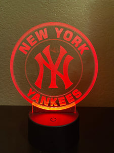 New York Yankees LED Desktop Lamp | Color Changing | Remote Included | Perfect-2