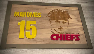 Original Kansas City Chiefs Quarterback Mahomes NFL Football Mural for Gameroom-1