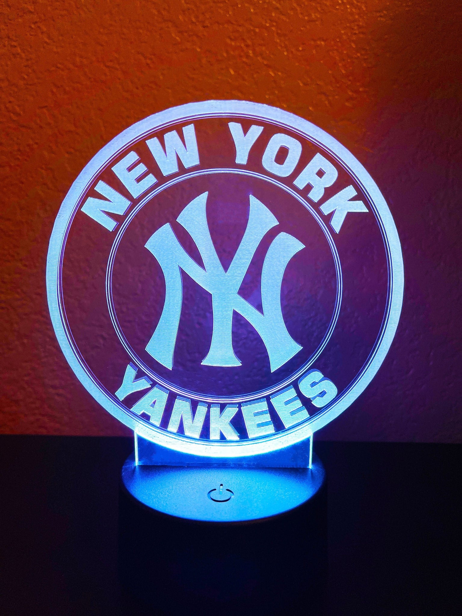 New York Yankees LED Desktop Lamp | Color Changing | Remote Included | Perfect-0