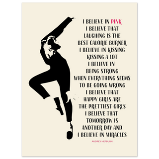 I Believe in Pink Quote Poster-2