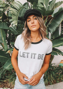 Let It Be Retro Fitted Ringer Tee - Team Spirit Store USA 