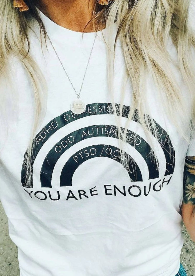 You Are Enough Short Sleeve Tee - Team Spirit Store USA 