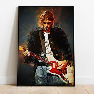 Kurt Cobain In Concert Premium Poster - Team Spirit Store USA 