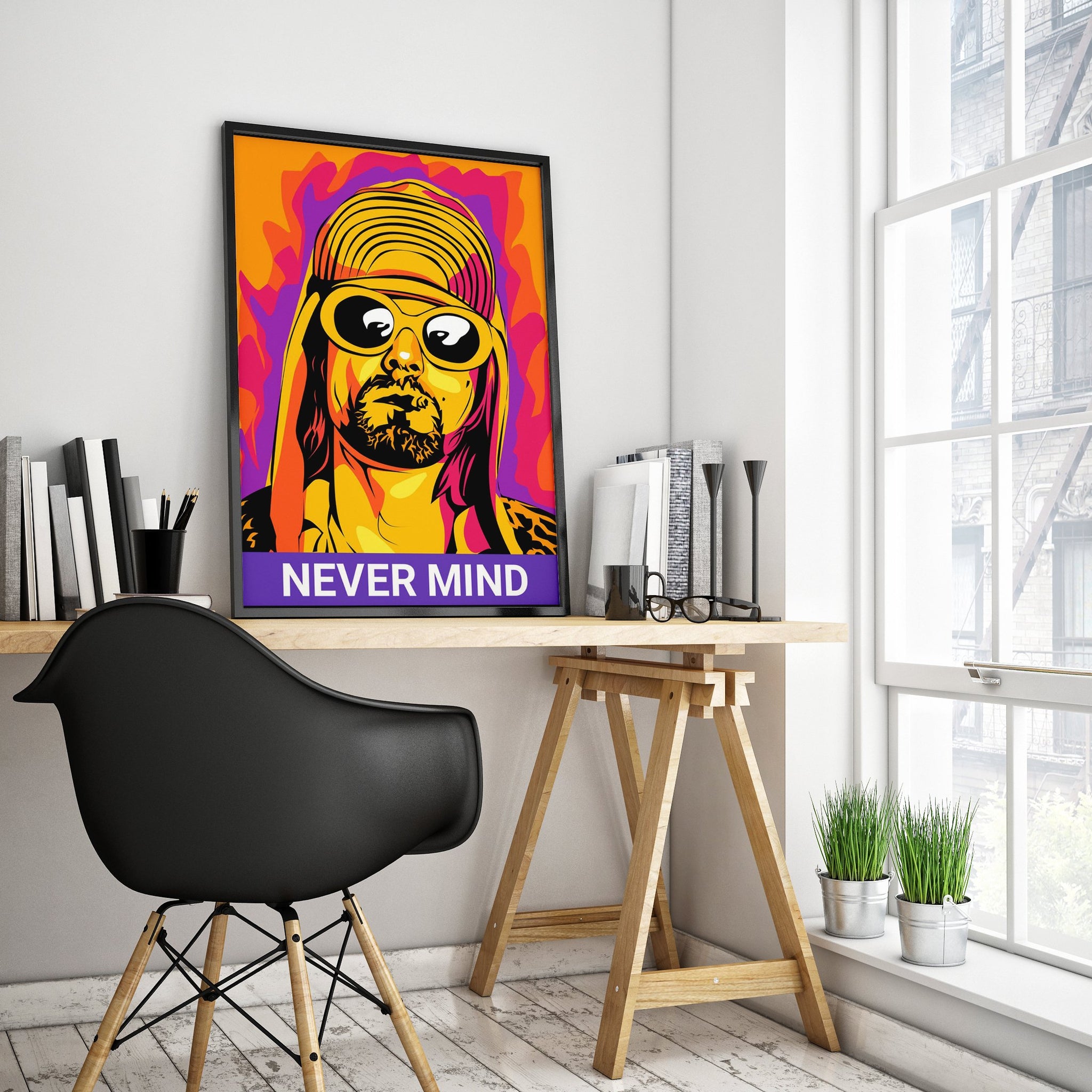 Kurt Cobain Never Mind Premium Poster - Team Spirit Store USA 