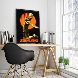 Los Angeles Lakers Lebron James Pop Art Premium Poster - Team Spirit Store USA 