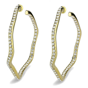 Gold Brass Earrings Top Grade Crystal - Team Spirit Store USA 