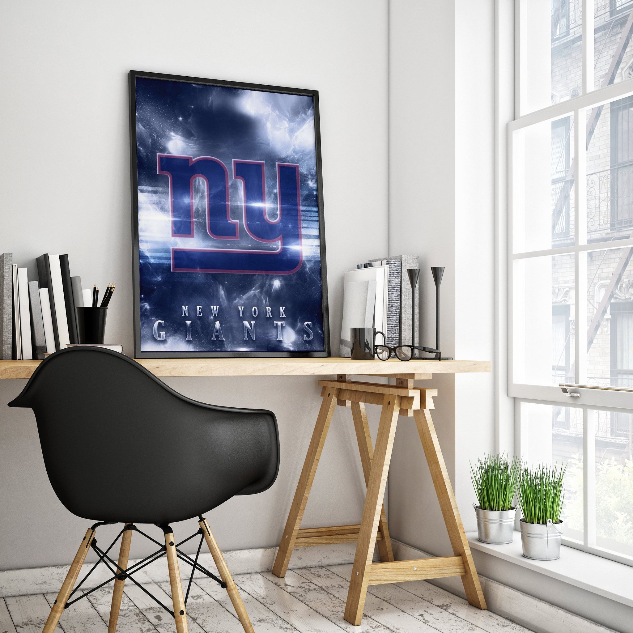 New York Giants Logo Art Premium Poster - Team Spirit Store USA 