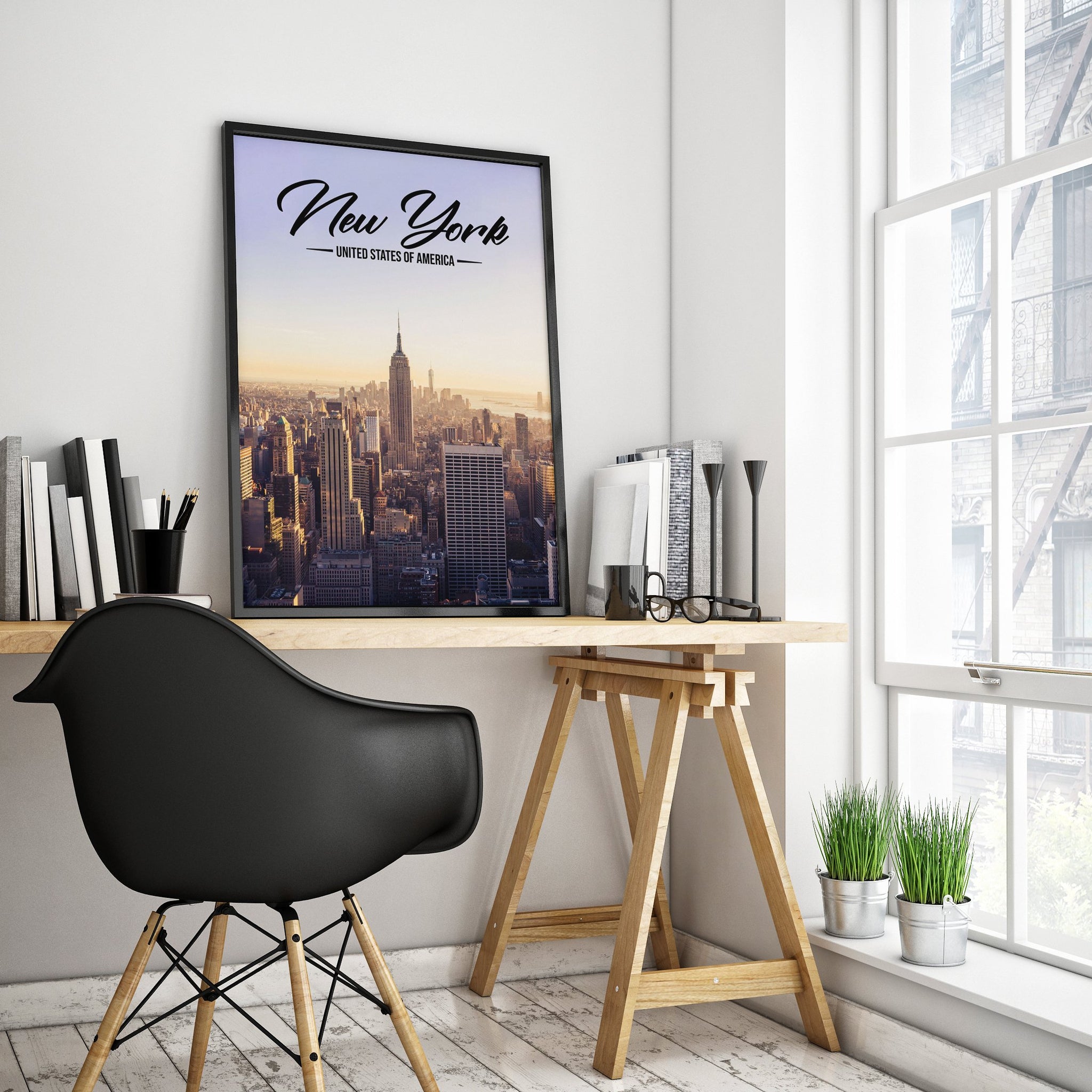 New York Skyline Premium Poster - Team Spirit Store USA 