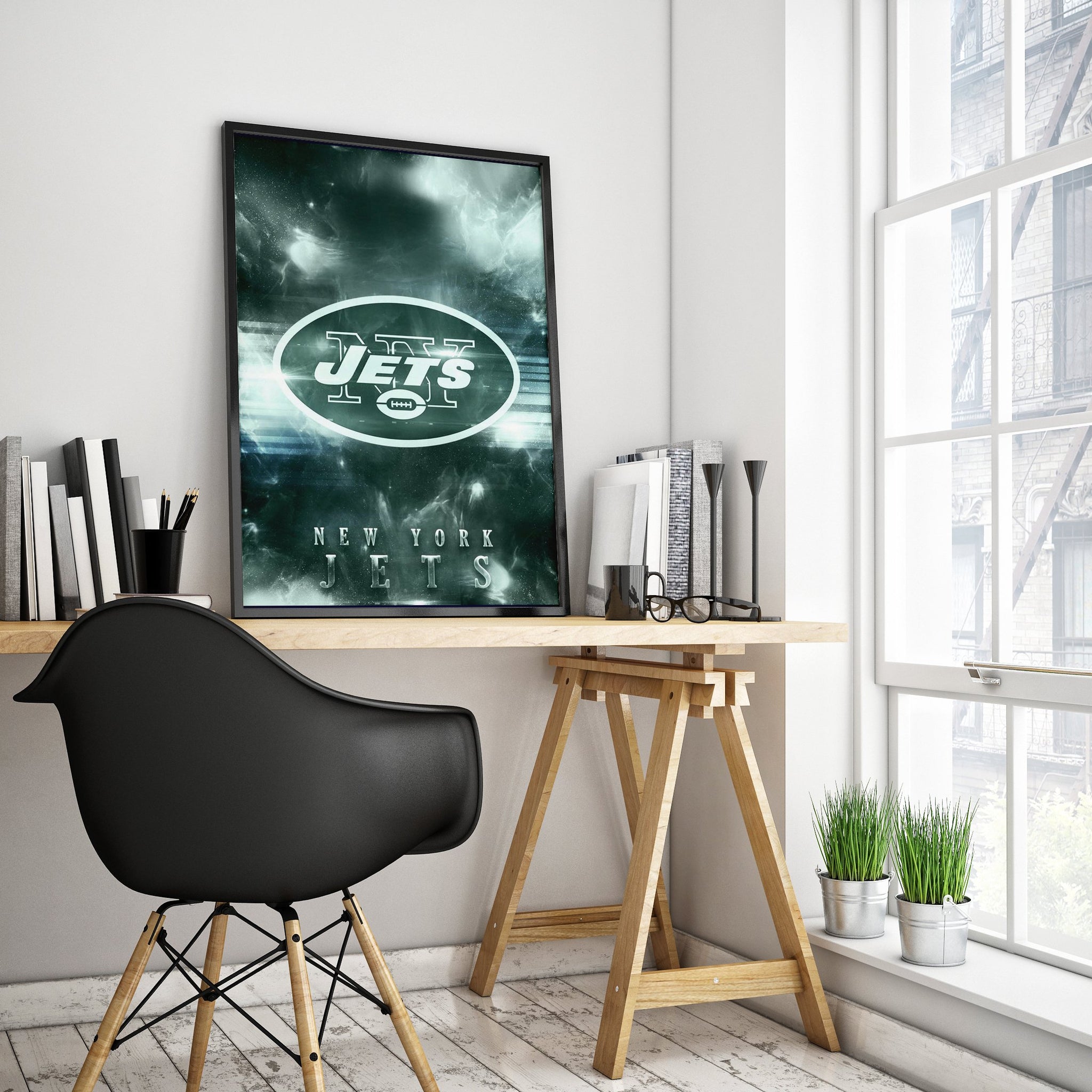New York Jets Logo Art Premium Poster - Team Spirit Store USA 