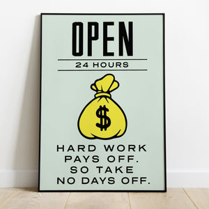 Open 24 Hours Premium Poster - Team Spirit Store USA 