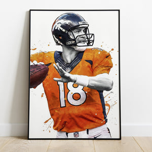 Denver Broncos Peyton Manning MVP Premium Poster - Team Spirit Store USA 
