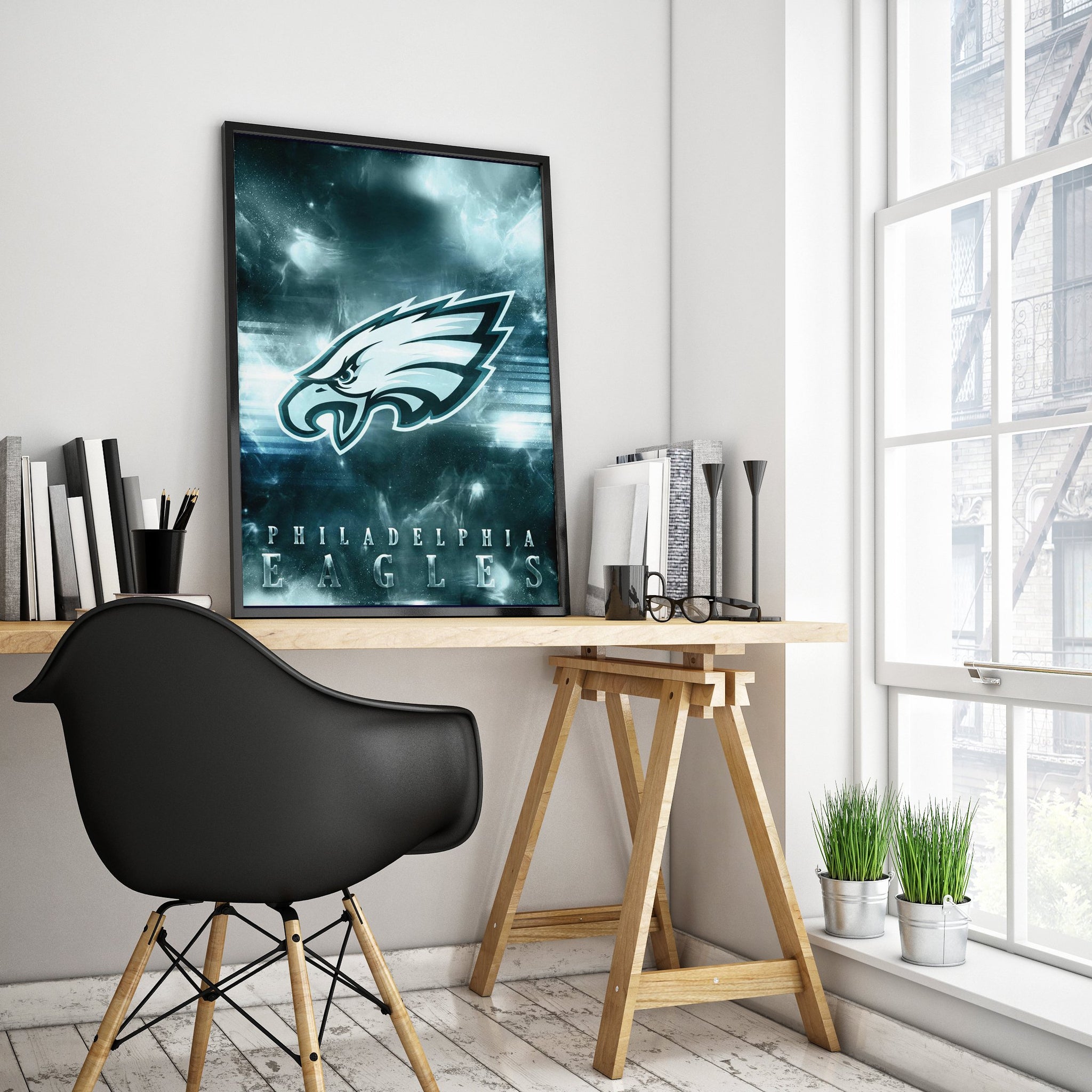 Philadelphia Eagles Logo Art Premium Poster - Team Spirit Store USA 