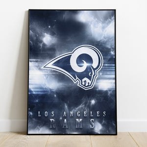 Los Angeles Rams Logo Art Premium Poster - Team Spirit Store USA 