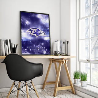 Baltimore Ravens Logo Art Premium Poster - Team Spirit Store USA 