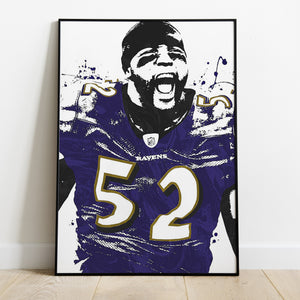 Baltimore Ravens Ray Lewis Premium Poster - Team Spirit Store USA 