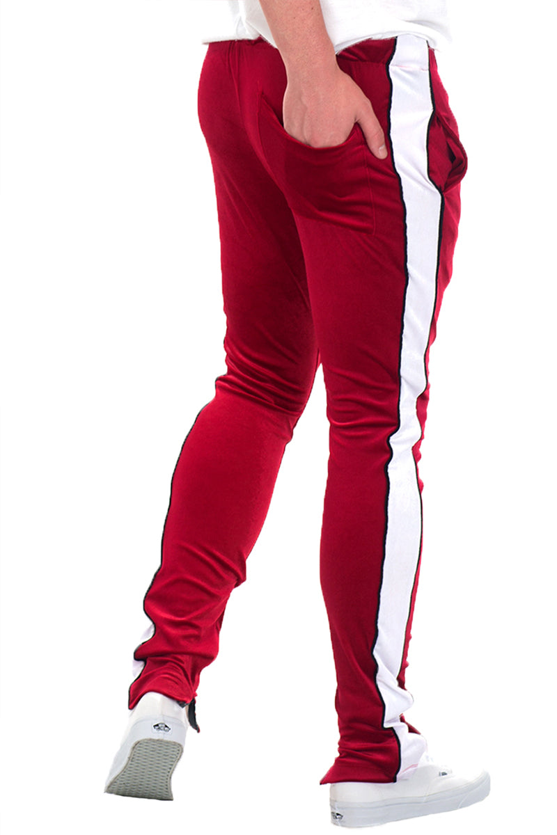 Velour Pipe Track Pants-2