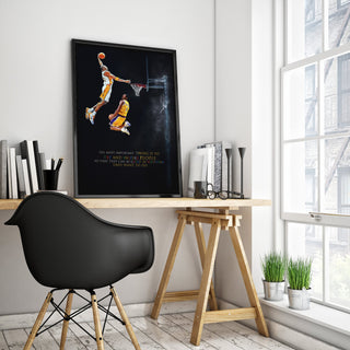 Los Angeles Lakers Kobe Bryant Inspire Premium Poster - Team Spirit Store USA 