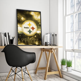 Pittsburgh Steelers Logo Art Premium Poster - Team Spirit Store USA 