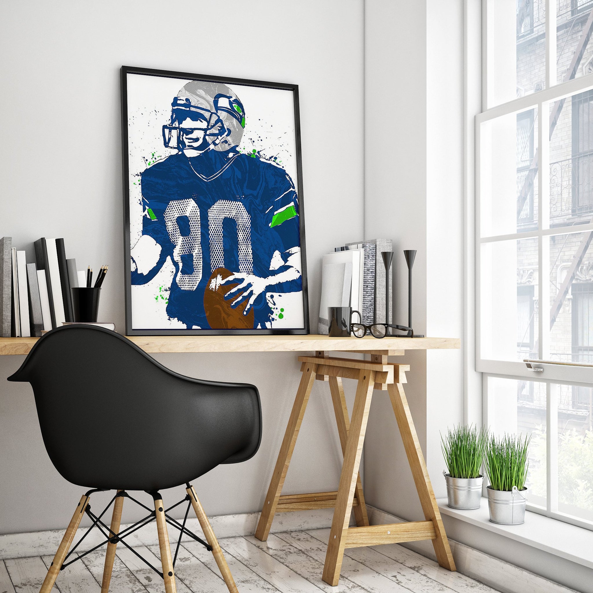 Seattle Seahawks Steve Largent Premium Poster - Team Spirit Store USA 