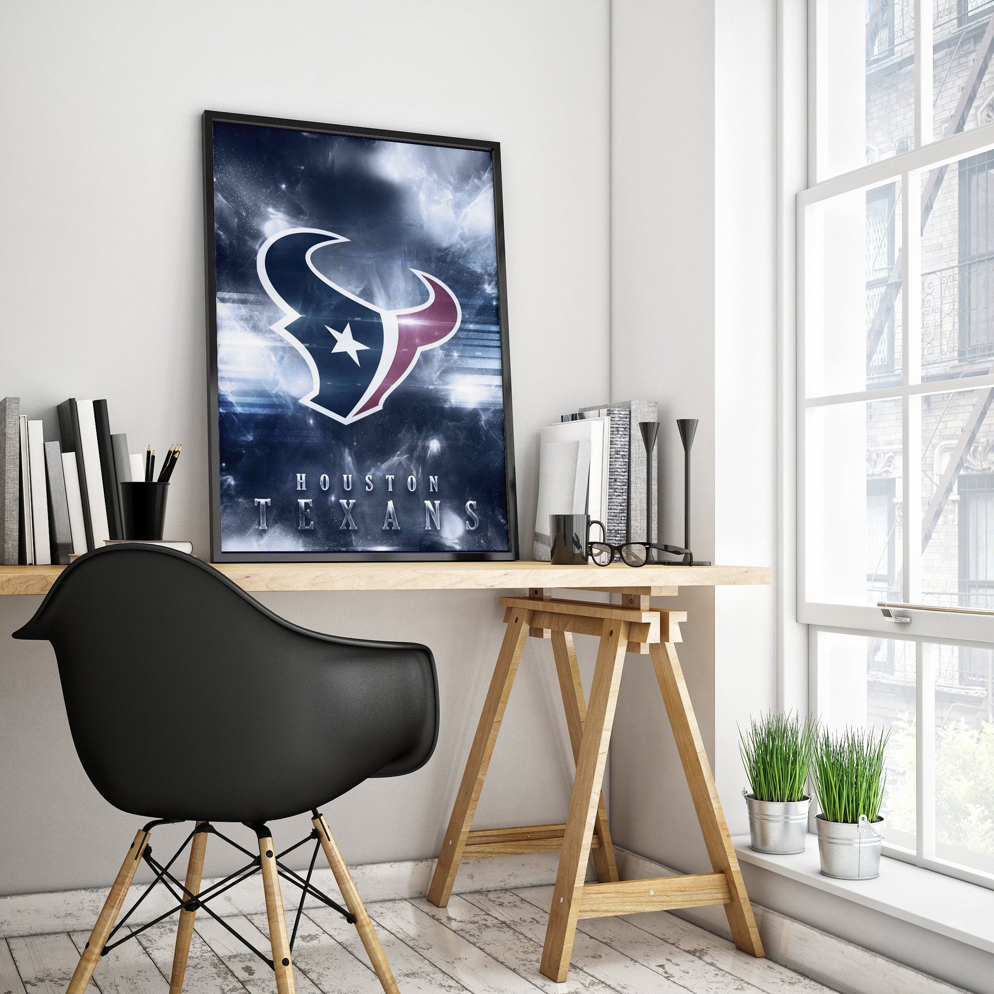 Houston Texans Logo Art Premium Poster - Team Spirit Store USA 
