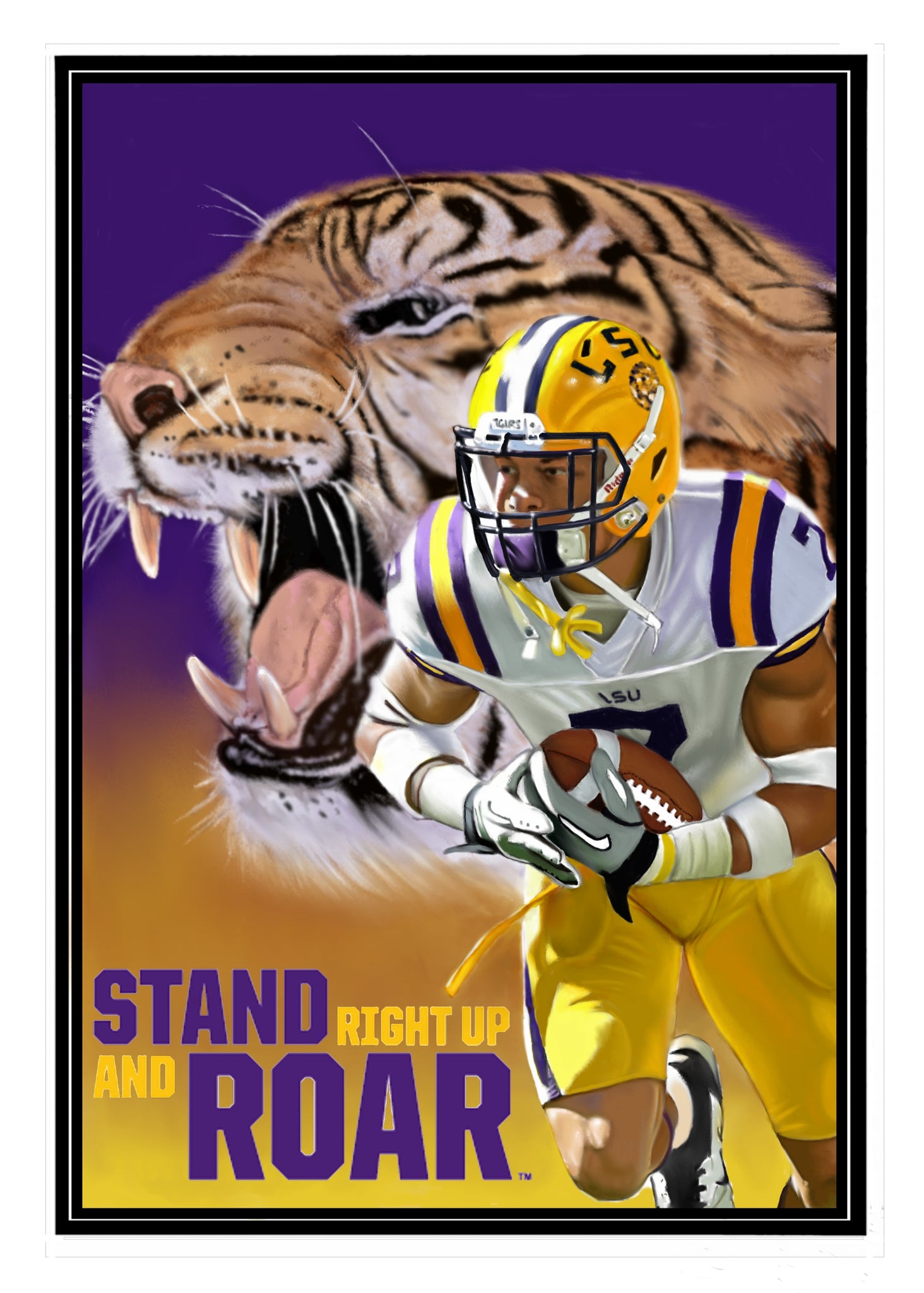 LSU Tigers Tyrann Mathieu Roar 18x24 Signed Poster - Team Spirit Store USA 