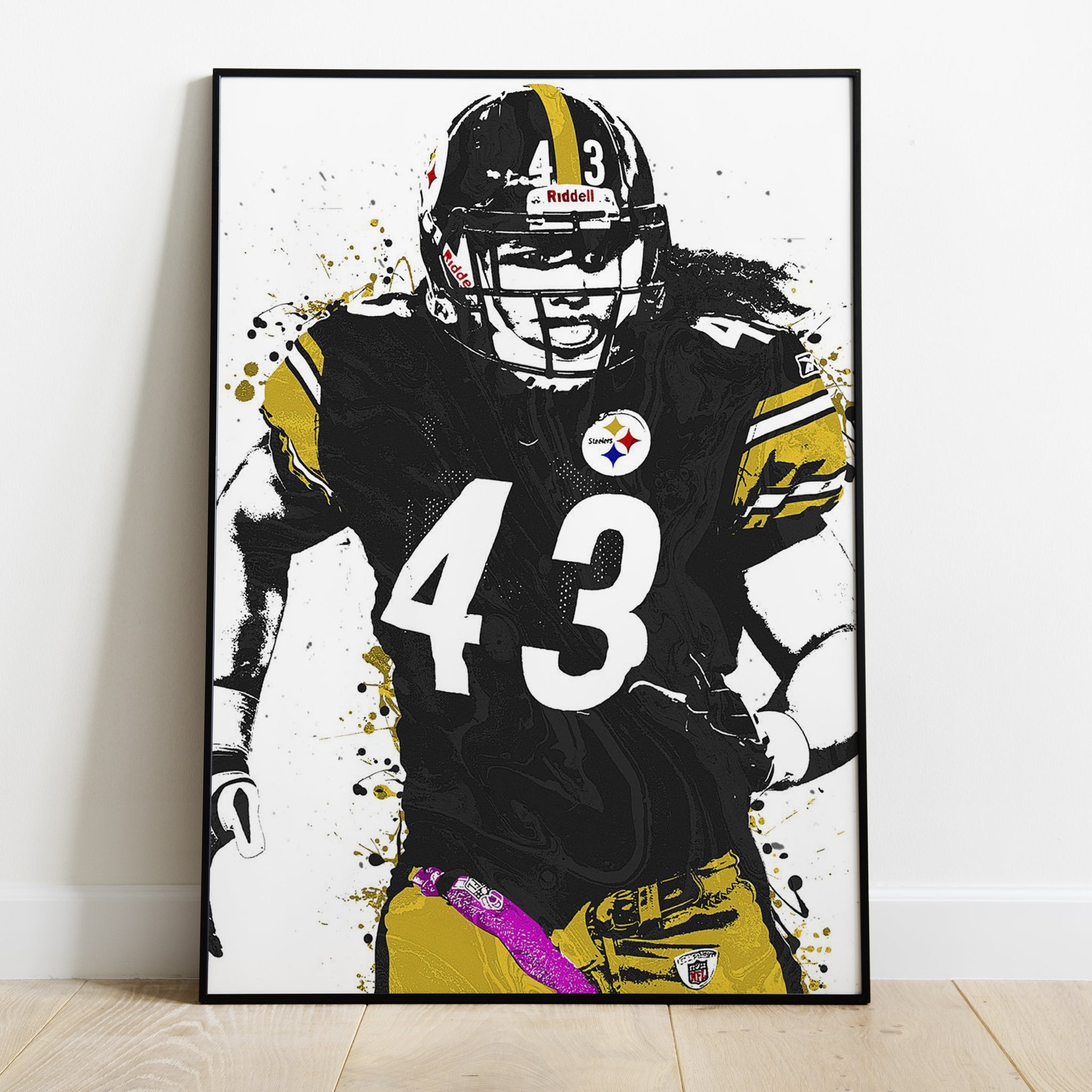 Pittsburgh Steelers Troy Polamalu Premium Poster - Team Spirit Store USA 